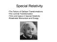 Special Relativity PowerPoint PPT Presentation