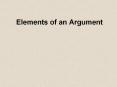 Elements of an Argument PowerPoint PPT Presentation