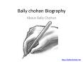 Bally chohan PowerPoint PPT Presentation