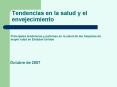 Tendencias en la salud y el envejecimiento PowerPoint PPT Presentation