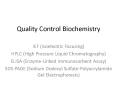 Quality Control Biochemistry PowerPoint PPT Presentation