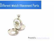 Different watch movement Parts
