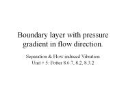 Boundary layer with pressure gradient in flow direction.
