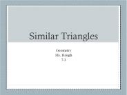 Similar Triangles