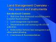 Land Management Overview - Key issues and instruments PowerPoint PPT Presentation