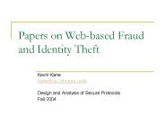 Papers on Web-based Fraud and Identity Theft
