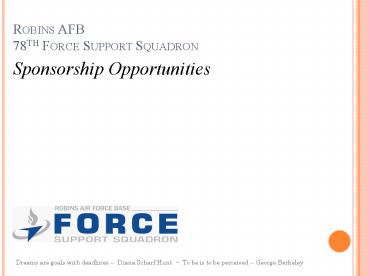 Robins AFB 78th Force Support Squadron