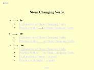 Stem Changing Verbs