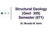 Structural Geology (Geol 305) Semester (071)