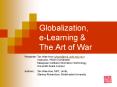 Globalization, e-Learning PowerPoint PPT Presentation