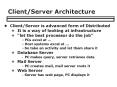 Client/Server Architecture PowerPoint PPT Presentation