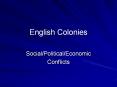 English Colonies PowerPoint PPT Presentation