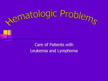 Care of Patients with