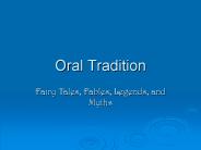Oral Tradition