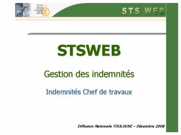 STSWEB  Gestion des indemnit