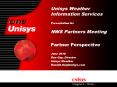Unisys Weather Information Services PowerPoint PPT Presentation