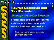 Payroll Liabilities and Tax Records