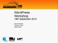 WordPress Workshop PowerPoint PPT Presentation