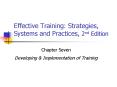 Effective Training: Strategies, Systems and Practices, 2nd Edition PowerPoint PPT Presentation