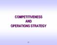 COMPETITIVENESS AND OPERATIONS STRATEGY PowerPoint PPT Presentation