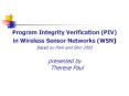 Program Integrity Verification (PIV) PowerPoint PPT Presentation