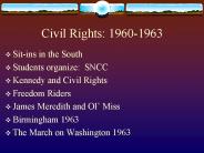 Civil Rights: 1960-1963