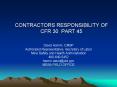 CONTRACTORS RESPONSIBILITY OF CFR 30 PART 45 PowerPoint PPT Presentation