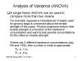Analysis of Variance (ANOVA) PowerPoint PPT Presentation