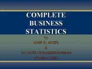 COMPLETE BUSINESS STATISTICS
