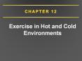 Exercise in Hot and Cold Environments PowerPoint PPT Presentation