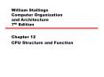 William Stallings Computer Organization and Architecture 7th Edition PowerPoint PPT Presentation