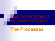 Teacher Performance Assessment System