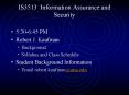 IS3513 Information Assurance and Security PowerPoint PPT Presentation