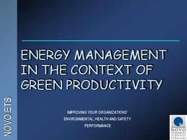 IMPROVING YOUR ORGANIZATIONS