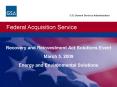 Recovery and Reinvestment Act Solutions Event  March 5, 2009 Energy and Environmental Solutions PowerPoint PPT Presentation