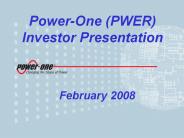 Power-One%20(PWER)%20Investor%20Presentation