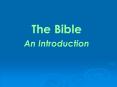 The Bible PowerPoint PPT Presentation