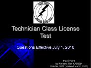 Technician Class License Test