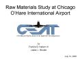 Raw Materials Study at Chicago O PowerPoint PPT Presentation