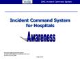 Incident Command System for Hospitals PowerPoint PPT Presentation