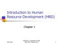 Introduction to Human Resource Development (HRD) PowerPoint PPT Presentation