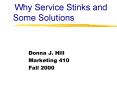 Why Service Stinks and Some Solutions PowerPoint PPT Presentation