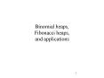 Binomial heaps, Fibonacci heaps, and applications PowerPoint PPT Presentation