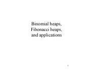 Binomial heaps, Fibonacci heaps, and applications