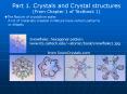 Part 1. Crystals and Crystal structures PowerPoint PPT Presentation