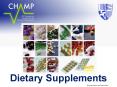 Dietary Supplements PowerPoint PPT Presentation