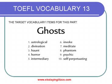 TOEFL VOCABULARY 13