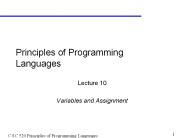 Principles of Programming Languages