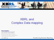 XBRL and Complex Data mapping