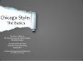 Chicago Style: PowerPoint PPT Presentation
